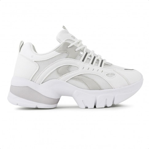 Tênis Ramarim Casual Crystal Sneaker Feminino Branco / Prata