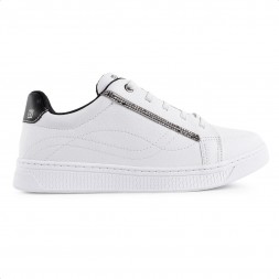 Tenis Ramarim Casual Strass Feminino Branco / Preto