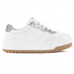 Tênis Ramarim Plataforma Casual Feminino Branco / Prata