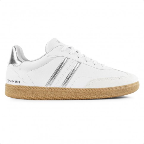 Tênis Ramarim SNK Casual Feminino Branco / Prata