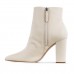 Bota Schutz Triangle Salto Bloco Feminina Bege / Creme