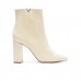 Bota Schutz Triangle Salto Bloco Feminina Bege / Creme