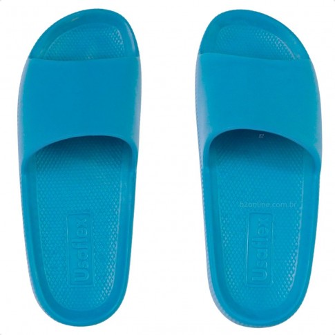 Chinelo Slide Usaflex Poofy Azul / Azul