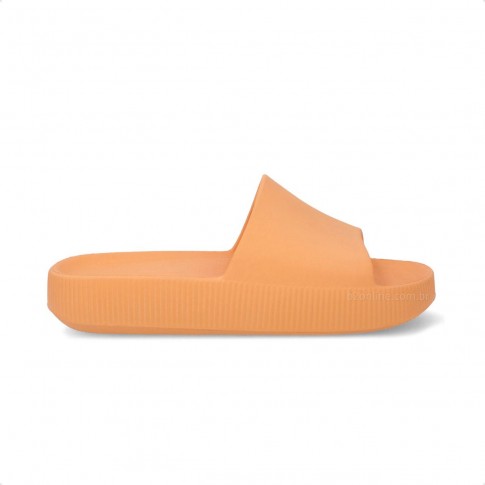 Chinelo Slide Usaflex Poofy Laranja Claro