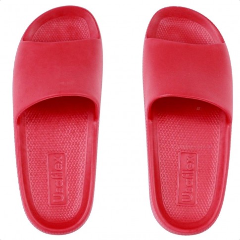 Chinelo Slide Usaflex Poofy Vermelho