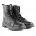 Bota Coturno Usaflex Salto Plataforma Costura Enfeite Feminino Preto / Preto