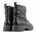 Bota Coturno Usaflex Salto Plataforma Feminino Preto / Preto