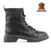 Bota Coturno Usaflex Salto Plataforma Feminino Preto / Preto