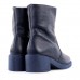 Bota Usaflex Salto Bloco Zíper Feminina Azul / Marinho