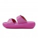 Chinelo Slide Usaflex Plataforma Fivela Rosa