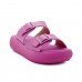 Chinelo Slide Usaflex Plataforma Fivela Rosa