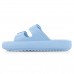 Chinelo Slide Usaflex Poofy Plataforma Feminino Azul Claro