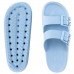 Chinelo Slide Usaflex Poofy Plataforma Feminino Azul Claro