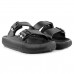 Chinelo Slide Usaflex Poofy Plataforma Feminino Preto / Preto