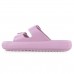 Chinelo Slide Usaflex Poofy Plataforma Feminino Rosa / Lilás