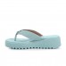 Chinelo Usaflex Plataforma Azul Claro