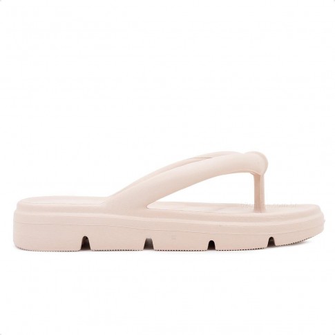 Chinelo Usaflex Poofy Plataforma Eva Bege