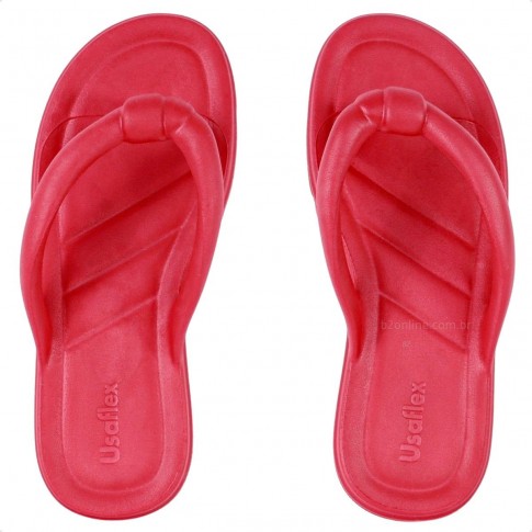 Chinelo Usaflex Poofy Plataforma Eva Feminino Vermelho