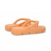 Chinelo Usaflex Poofy Plataforma Eva Laranja