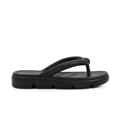 Chinelo Usaflex Poofy Plataforma Eva Preto