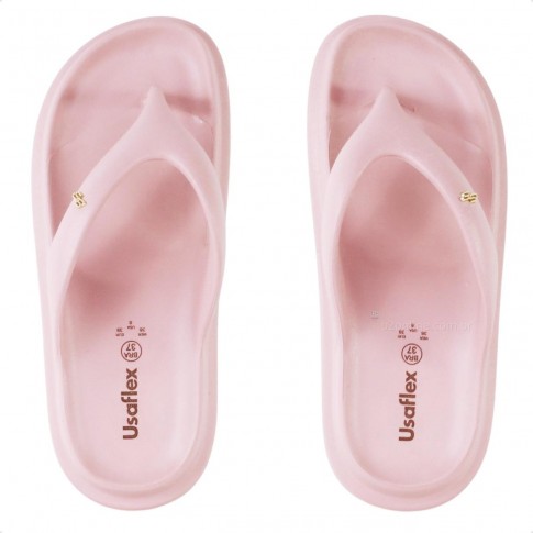 Chinelo Usaflex Poofy Salto Plataforma Feminino Rosa / Rose