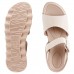 Sandália Usaflex Fivela Feminina Creme / Bege