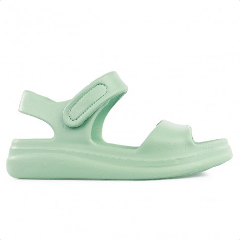 Sandália Usaflex Plataforma Poofy Feminina Verde Claro