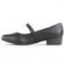 Scarpin Usaflex Boneca Salto Bloco Feminino Preto / Preto