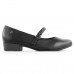 Scarpin Usaflex Boneca Salto Bloco Feminino Preto / Preto