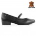 Scarpin Usaflex Boneca Salto Bloco Feminino Preto / Preto