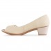 Scarpin Usaflex Peep Toe Feminino Bege / Marrom