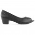 Scarpin Usaflex Peep Toe Feminino Preto / Preto