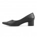 Scarpin Usaflex Salto Bloco Feminino Preto / Preto