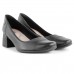 Scarpin Usaflex Salto Bloco Furos Feminino Preto / Preto