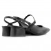 Sapato Via Uno Slingback Salto Bloco Feminino Preto