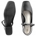 Sapato Via Uno Slingback Salto Bloco Feminino Preto