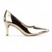 Scarpin Via Uno Bico Fino Feminino Dourado