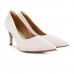 Scarpin Via Uno Bico Fino Feminino Off White