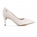 Scarpin Via Uno Bico Fino Feminino Off White