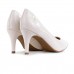 Scarpin Via Uno Verniz Bico Fino Feminino Branco / Branco