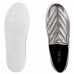 Tênis Via Uno Moda Slip On Feminino Prata / Branco