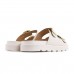 Sandália Papete Vizzano Fivela Feminina Off White / Branco