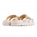 Sandália Papete Vizzano Tiras Spike Feminina Off White / Branco