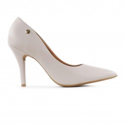 Scarpin Vizzano Salto Alto Bico Fino Feminino Cinza