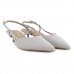 Scarpin Vizzano Slingback Salto Baixo Feminino Cinza / Cinza