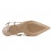 Scarpin Vizzano Slingback Salto Baixo Fivela Feminino Bege / Bege