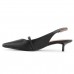 Scarpin Vizzano Slingback Salto Baixo Fivela Feminino Preto